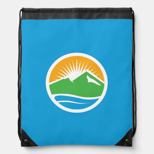 Flag of Provo Utah Drawstring Bag