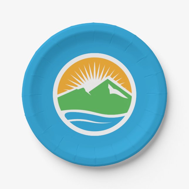 Flag of Provo, Utah Paper Plates (Front)