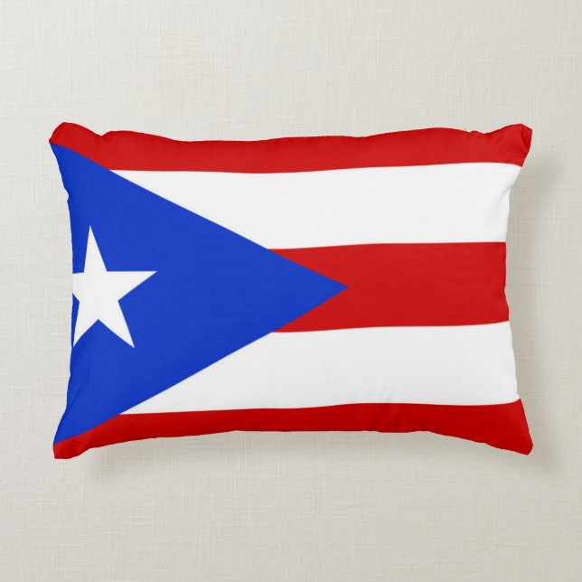Flag of Puerto Rico Accent Pillow (Front)