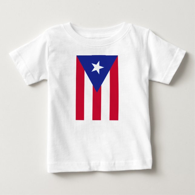 Flag of Puerto Rico - Bandera de Puerto Rico Baby T-Shirt (Front)
