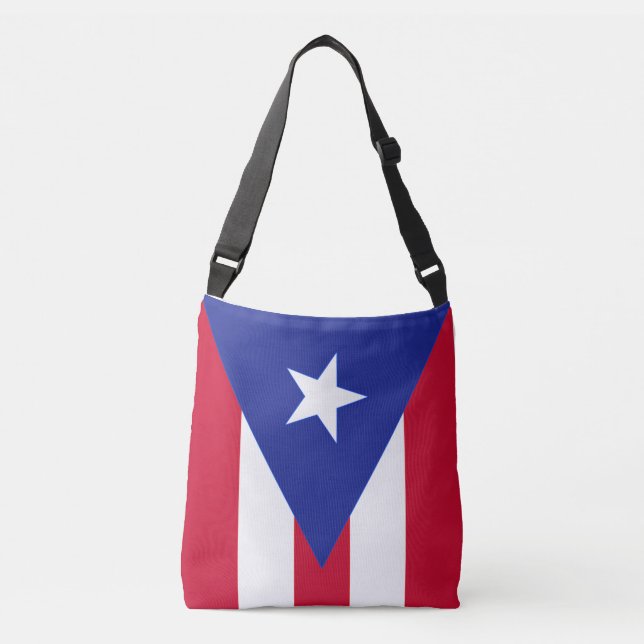 Flag of Puerto Rico - Bandera de Puerto Rico Crossbody Bag (Front)