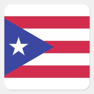 Flag of Puerto Rico - Bandera de Puerto Rico Square Sticker