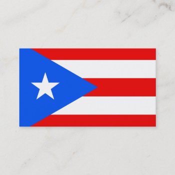 Flag Of Puerto Rico Business Cards by kfleming1986 at Zazzle