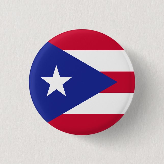 Flag of Puerto Rico Button (Front)