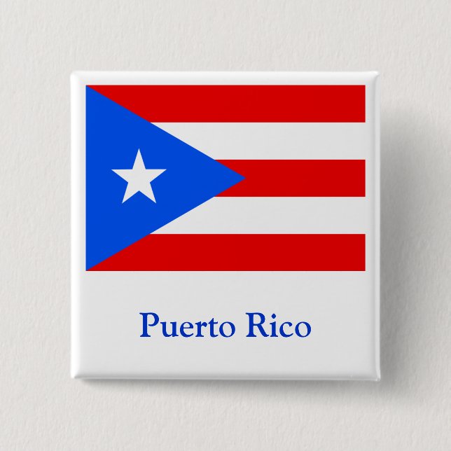 Flag of Puerto Rico Button (Front)