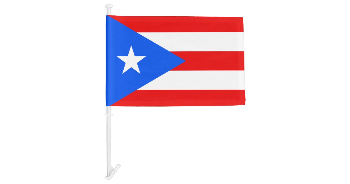 Flag of Puerto Rico Car Flag | Zazzle
