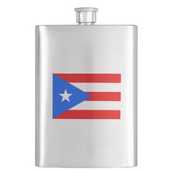 Flag Of Puerto Rico Classic Flask by kfleming1986 at Zazzle