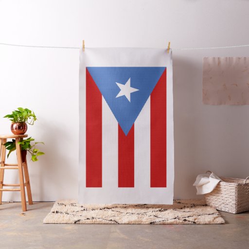 Flag of Puerto Rico Fabric | Zazzle.com