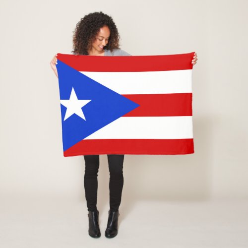 Flag of Puerto Rico Fleece Blanket