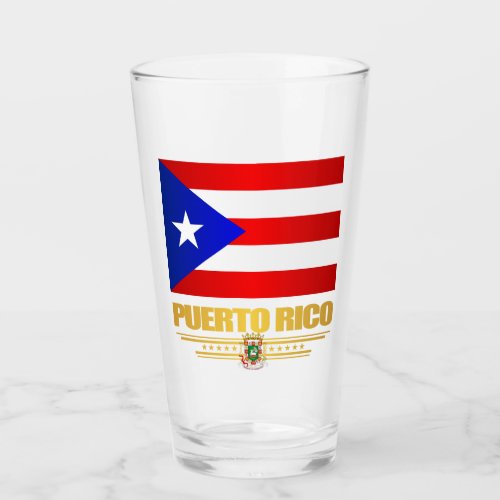 Flag of Puerto Rico Glass