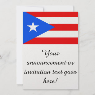 Flag of Puerto Rico Invitation