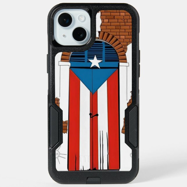 Flag of Puerto Rico iPhone 15 Plus Case (Back)