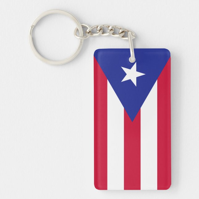 Flag of Puerto Rico Keychain (Front)
