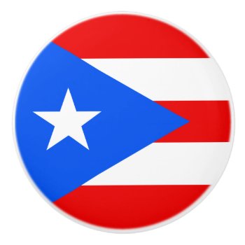 Flag Of Puerto Rico Knob by kfleming1986 at Zazzle