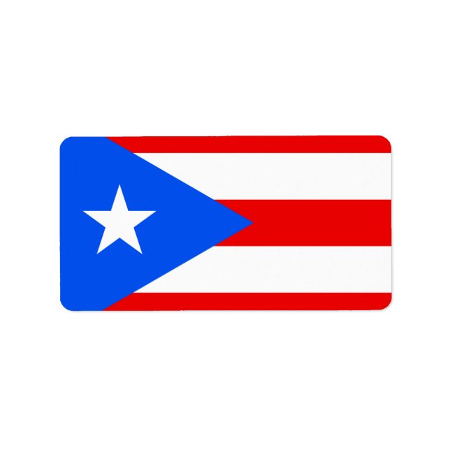 Flag of Puerto Rico Labels (Front)