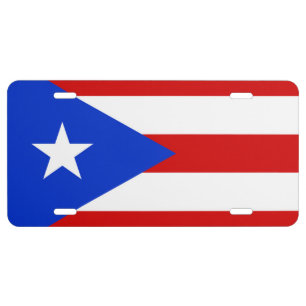 Flag of Puerto Rico License Plate
