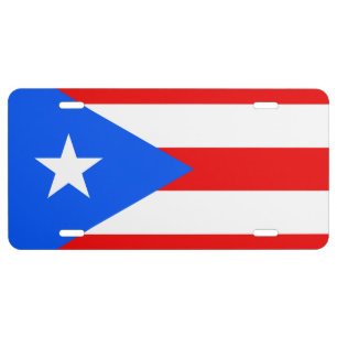 Flag of Puerto Rico License Plate