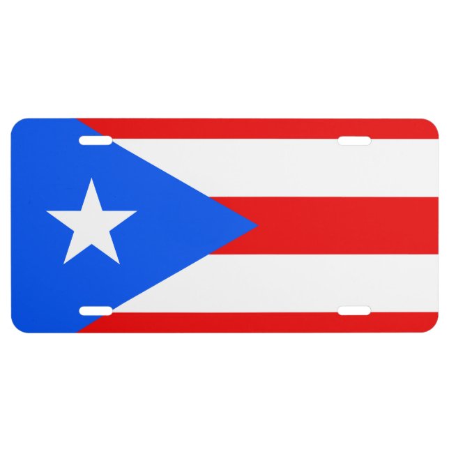 Flag of Puerto Rico License Plate (Front)