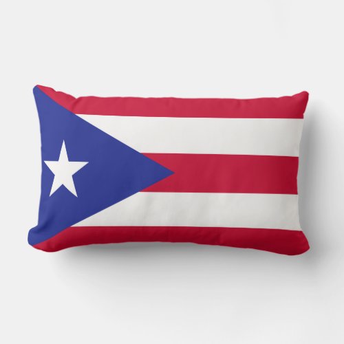 Flag of Puerto Rico Lumbar Pillow