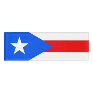 Flag of Puerto Rico Name Tag
