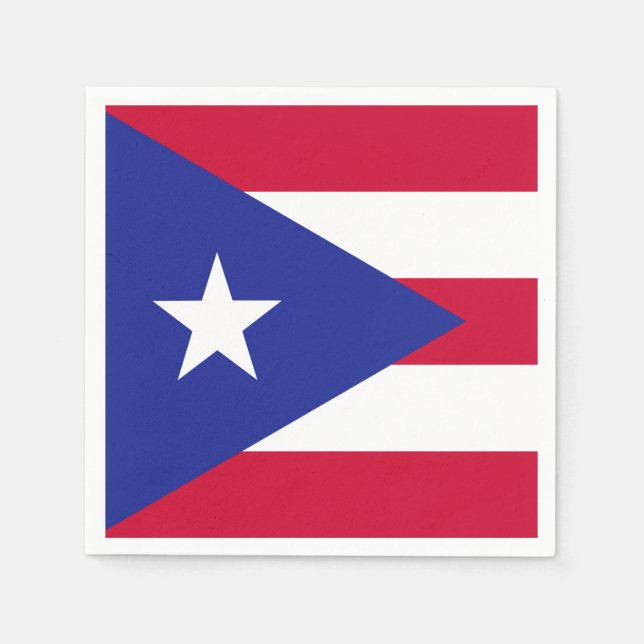 Flag of Puerto Rico Paper Napkins (Front)