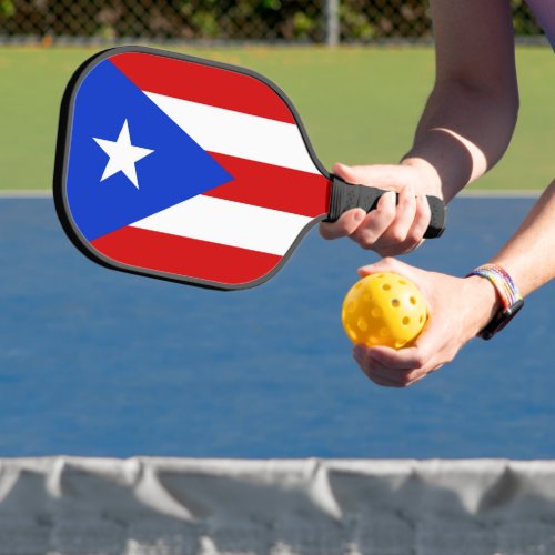Flag of Puerto Rico Pickleball Paddle