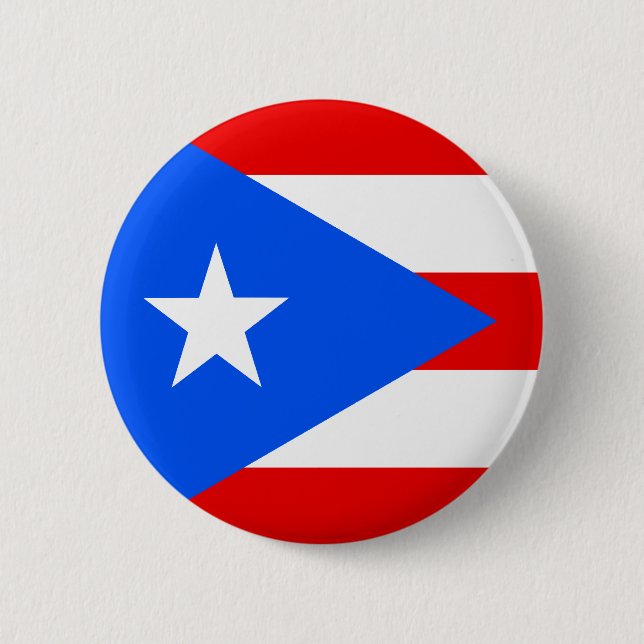 Flag of Puerto Rico Pinback Button (Front)