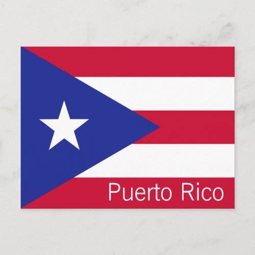 Flag of Puerto Rico Postcard