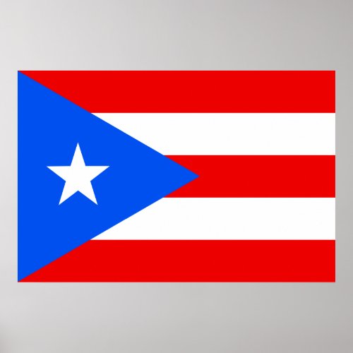 Flag of Puerto Rico Poster