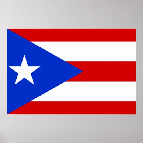 Flag of Puerto Rico Poster