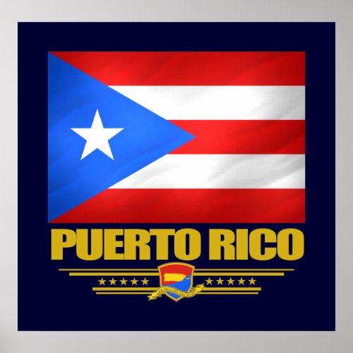 Flag of Puerto Rico Poster