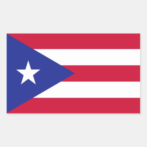 Flag of Puerto Rico Rectangular Sticker