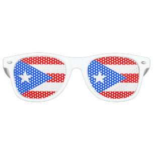 Flag of Puerto Rico Retro Sunglasses