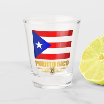 Flag Of Puerto Rico Shot Glass by NativeSon01 at Zazzle