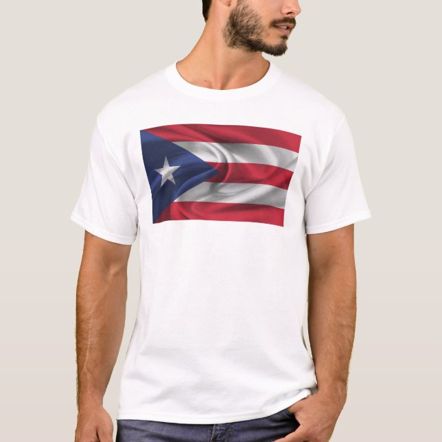Flag Of Puerto Rico T-Shirt (Front)