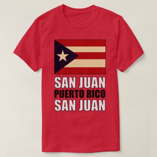 Flag of Puerto Rico T-Shirt (Design Front)
