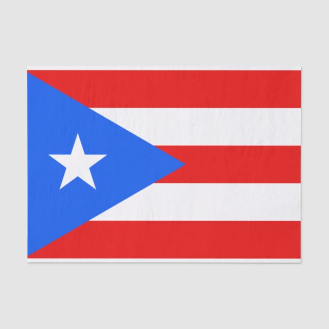 Flag of Puerto Rico Tissue Paper (Front)