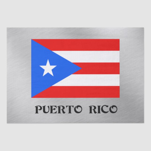 Flag of Puerto Rico Tissue Paper (Front)