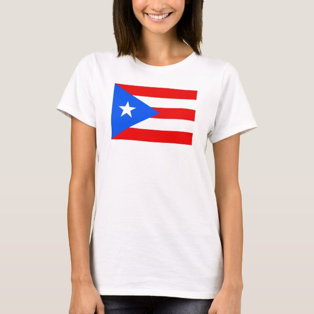 Flag of Puerto Rico Women's Basic T-Shirt (Front)