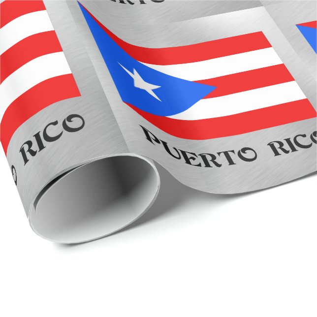Flag of Puerto Rico Wrapping Paper (Roll Corner)