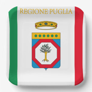 Flag of Puglia (Italy) Paper Plates