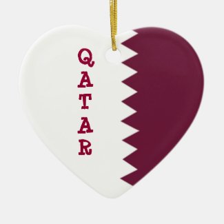 Flag of Qatar Ceramic Ornament