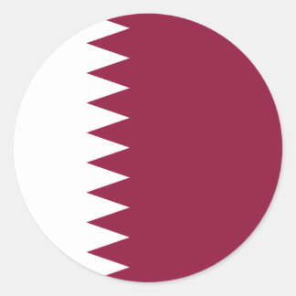 Flag of Qatar Classic Round Sticker