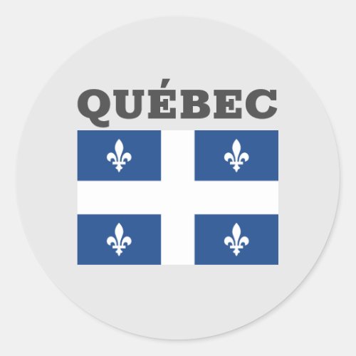 Flag of Qubec Canada Classic Round Sticker