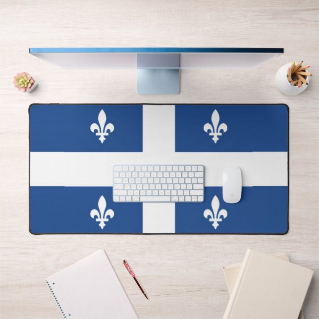 Flag of Québec, Canada Desk Mat (Office 1)