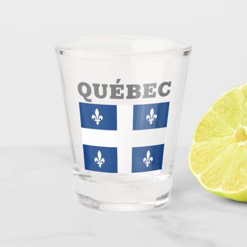 Flag of Qubec Canada Shot Glass