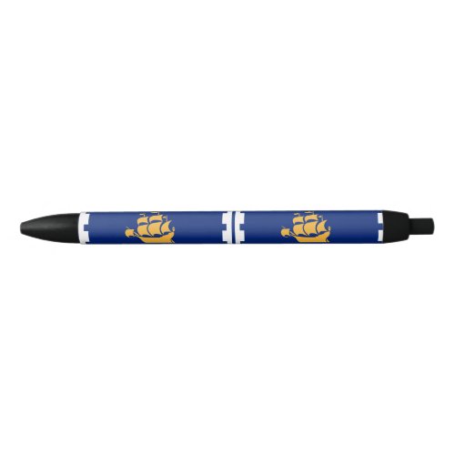 Flag of Quebec City Black Ink Pen