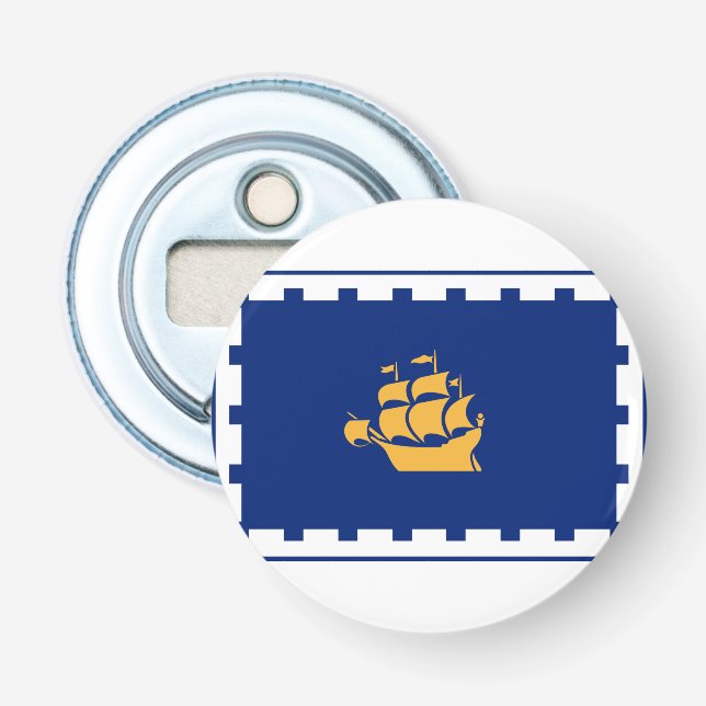 Flag of Quebec City Bottle Opener (Front)