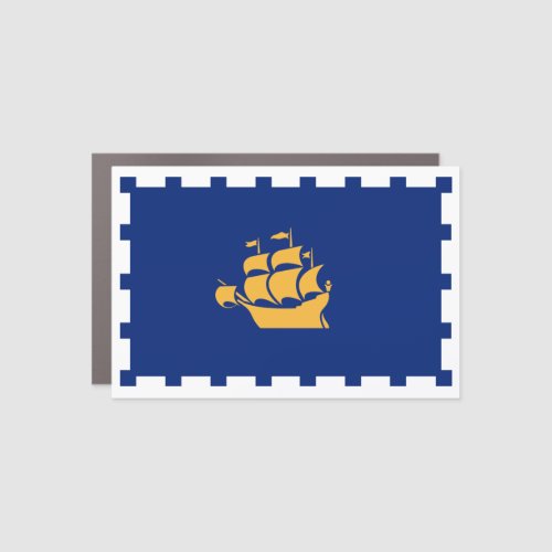 Flag of Quebec City Car Magnet