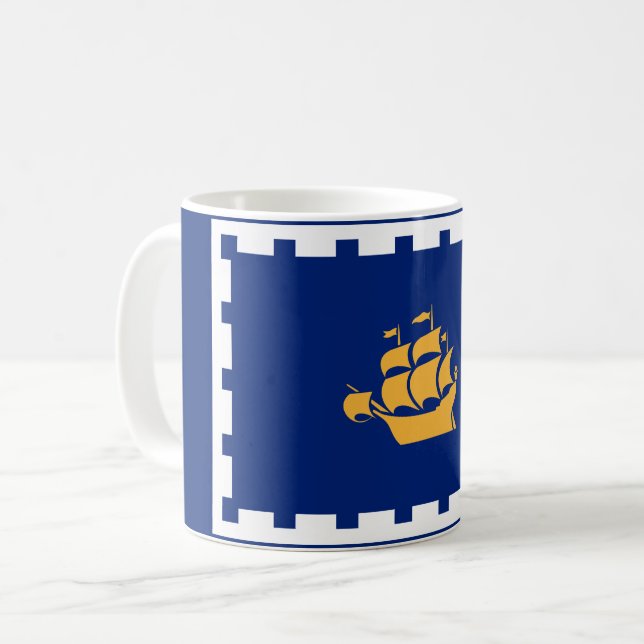 Flag of Quebec City Coffee Mug (Front Left)